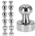  Ezüst neodímium push-tű mágneskészlet, 10 db, Ø1, 2×1, 58 cm (HA5142)