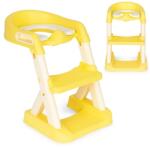 ECOTOYS Gyerek WC tanuló lépcsős ülőke, állítható magasság, puha párna, univerzális (HA-P23S YELLOW)