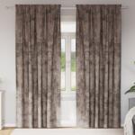 vidaXL Velúr Függönyök 2 db Rúd Zsebbel Kávé 260x140 cm (4107707)