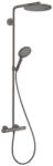 Hansgrohe Raindance S egy funkciós zuhanyrendszer 240 Ecostat Comfort termosztát EcoSmart, szálcsiszolt fekete/króm 28823340 (28823340)