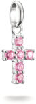 Thomas Sabo Ezüst connect kereszt medál rózsaszín kövekkel - CC1206-051-9 (CC1206-051-9)