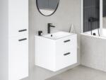 RAVAK Chrome II SD 80 alsó szekrény, fehér, fekete fogantyúval 152 mm X000001746