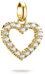 Thomas Sabo Aranyozott szív alakú connect medál fehér kövekkel - CC1237-414-14 (CC1237-414-14)