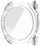  Garmin Fenix 8 (43 mm), Műanyag védőkeret, kijelzővédő üveggel, közepesen ütésálló, szíj nélkül, átlátszó