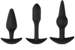 EasyToys Pleasure kit - változatos anál plug szett (fekete) - erotikashow