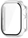 Apple Watch 10 (46 mm), Műanyag védőkeret, kijelzővédő üveggel, közepesen ütésálló, szíj nélkül, ezüst