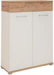 Germania Fehér Topix cipősszekrény 118 x 89 cm-es méretben, tölgyfa dekorral (3770-513)