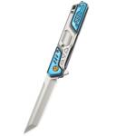 HARAHU CO-37297 WG733 outdoor összecsukható kés - Ezüst/Kék KP37297