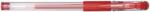 DONAU Pix transparent cu gel, rubber grip, 0.5 mm, cerneala rezistenta la apa, DONAU - rosu (DN-7342001PL-04) - birotica-asp