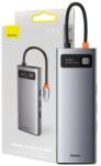 Baseus Hub 9w1 Baseus Metal Gleam Series, USB-C do 3x USB 3.0 + HDMI + USB-C PD + Ethernet RJ45 + microSD/SD + VGA (028322)