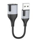 Borofone PLACA de SUNET Borofone, BV19 extern, interfata USB 2.0, conectori 2 x jack 3.5 mm, negru 6941991108365 (include timbru verde 0.18 lei) (6941991108365)