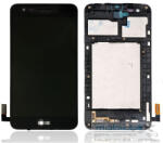 LG K4 (2017) kompatibilis LCD modul kerettel, OEM jellegű, fekete, Grade S+ - mobil-box