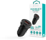 DEVIA Smart Series Mini 30W PD+QC USB+Type-C autós töltő adapter - fekete - rexdigital