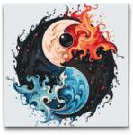  Festés számok szerint - Jin Jang - Víz és Tűz Méret: 50x50cm, Keretezés: Műanyagtáblával
