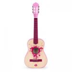 Ecotoys Chitara din lemn cu 6 corzi pentru copii, 86 x 31 cm, Ecotoys HX18026-34 - Roz (EDIHX18026-34PINK) - kidostore