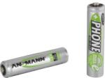 ANSMANN Mikroceruza akku AAA NiMH, 1, 2V 550 mAh, 2 db, Ansmann Dect maxE HR3, HR03, UO100557, DC2400, DC2400B4N, LR03 (5035523) (5035523)