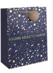 QX Ajándéktasak Boldog Születésnapot Felirattal, 11 x 14 cm - Kék