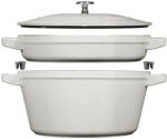 Staub öntöttvas egymásba rakható edénykészlet fehér 2 darabos (405083850)
