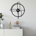Wallity Elegáns fekete dekoratív fém falióra, 49 x 43 cm | 100% fém (1, 5 mm), csendes mechanizmus | Tökéletes otthoni és irodai dekorációhoz, könnyen rögzíthető falra (88770-891TNL2444)