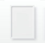 Wallity Elegáns fehér falikeret A4-es fényképekhez (21 x 29, 7 cm) | 100% MDF és 100% műanyag (2 cm vastag) | Tökéletes otthoni dekorációhoz és galériafalakhoz (88917-714YCA2105)