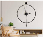 Wallity Elegáns fekete dekoratív fém falióra, 58 x 80 x 7 cm | 100% fém, 2, 5 kg | Stílusos óra modern lakberendezéshez és irodai helyiségekhez (88861-779TCM1102)