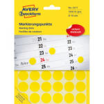 AVERY Etikett címke, o18mm, jelölésre, 24 címke/ív, 44 ív/doboz, sárga (3377) (3377) - aqua