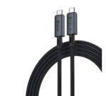 DEVIA EXTREME adatkábel (Type-C - Type-C, 240W, PD gyorstöltő, 100cm, cipőfűző) FEKETE (EC641) (EC641)