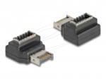 Delock Adapter USB 10 Gbps E-típusú A kulcs apa anya hajlított (67237) (67237) - aqua