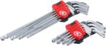 BGS technic Derékszögű imbuszkulcs készlet, hosszú kivitel, T-Star (Torx-hoz) T10 - T50 / hatszögletű 1.5 - 10mm, 18 db-os (BGS-822)