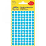 AVERY Etikett címke, o8mm, jelölésre, 104 címke/ív, 4 ív/doboz, kék (3011) (3011) - aqua