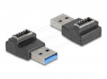Delock Adapter USB 10 Gbps A-típusú USB csatlakozó E-típusú A kulcs csatlakozó, fekete színű (67236) (67236)