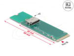 Delock M. 2 M kulcs 1 x OCuLink SFF-8612 átalakítóhoz (64348) (64348) - aqua