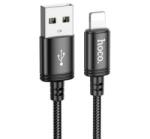 hoco. X91 adatkábel (USB - lightning, 2.4A, gyorstöltő, 300cm, cipőfűző) FEKETE Apple iPhone 5S / IPAD mini 2 / iPhone 6 Plus 5.5