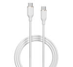 DEVIA JELLY adatkábel (Type-C - Type-C, 60W, gyorstöltő, 120cm) FEHÉR (EC632_W) (EC632_W)