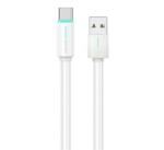 USAMS YU adatkábel (USB - Type-C, 18W, gyorstöltő, 100cm) FEHÉR (SJ732USB02)