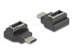 Delock Adapter USB 10 Gbps USB Type-C csatlakozó E-típusú A kulcs csatlakozó, fekete színű (67235) (67235)