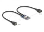 Delock Mini PCIe adapter teljes méret - 2 x USB 2.0 A-típus anya 30 cm (64346) (64346) - aqua