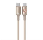 USAMS HUAN adatkábel (Type-C - Type-C, 60W, PD gyorstöltő, 120cm) TITÁNSZÜRKE (SJ752USB02) (SJ752USB02)