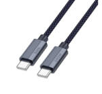 hoco. U134 adatkábel (Type-C - Type-C, 240W, PD gyorstöltő 3.0, 180cm, cipőfűző) SÖTÉTKÉK (U134_180) (U134_180)