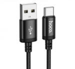 hoco. X91 adatkábel (USB - Type-C, 3A, gyorstöltő, 300cm, cipőfűző) FEKETE (X91_USB_TYPEC_B)