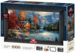 Art Puzzle Set puzzle, ramă și adeziv Art Puzzle din 1000 piese - Umbră de iarnă peste râu (5696) Puzzle