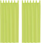 vidaXL 2 db almazöld fátyolfüggönyök fülecske tetejével 140x260 cm 0.31 kg 4102254 (4102254)