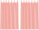 vidaXL 2 db rózsaszín fátyolfüggönyök hurokkal 140x175 cm 0.23 kg 4102287 (4102287)