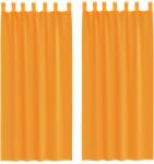 vidaXL 2 db narancssárga fátyolfüggönyök hurokkal 140x245 cm 0.25 kg 4102284 (4102284)