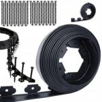 Realne Ceny Kerti szegély műanyag 2000 cm x 5 cm fekete (RC-K-1016)