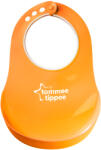 Tommee Tippee Силиконов лигавник с джоб Tommee Tippee - Essentials Comfi Neck Bib, Оранжево, 6 m+ (TT.0230)