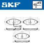 SKF Set placute frana fata SKF VKBP80179E