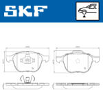 SKF Set placute frana fata SKF VKBP80016