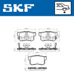 SKF Set placute frana spate SKF VKBP90397A