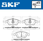 SKF Set placute frana fata SKF VKBP80123